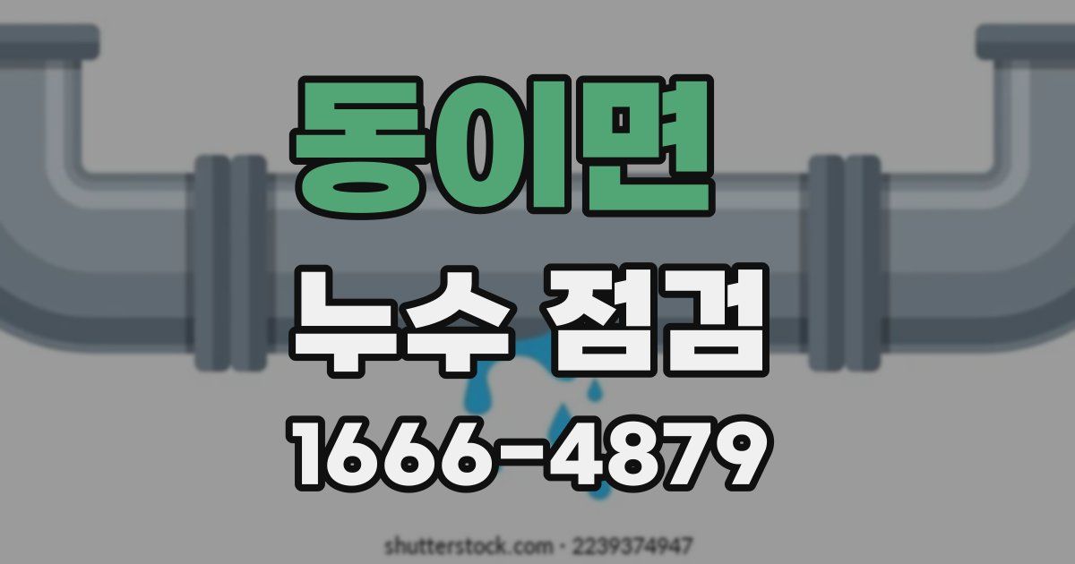 동이면 누수 점검