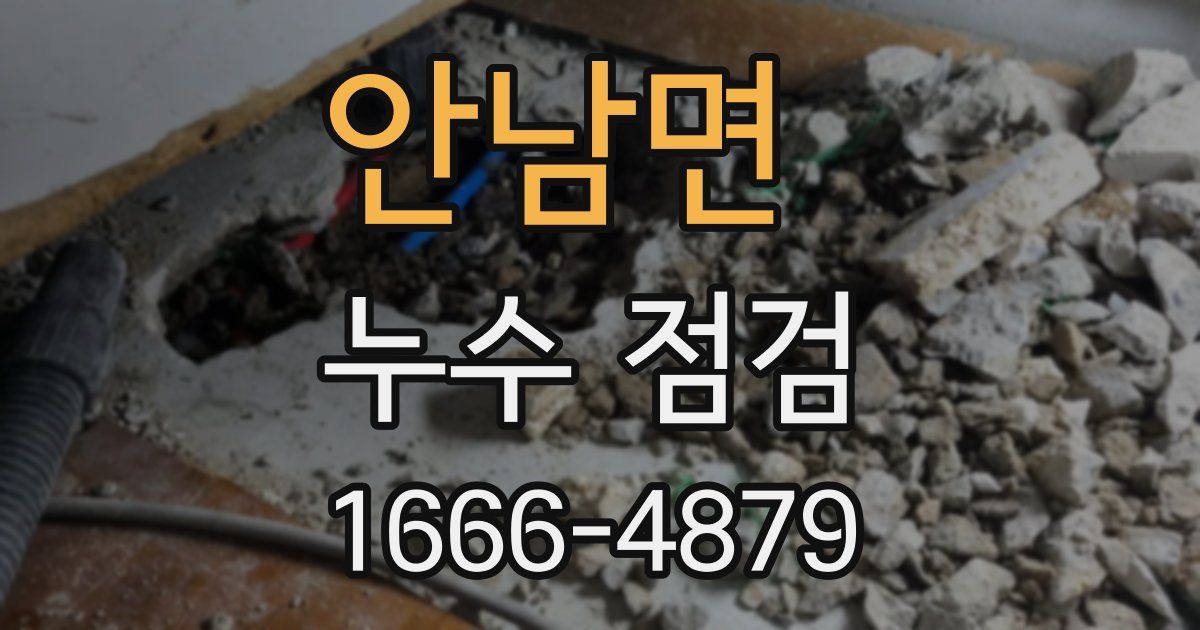 안남면 누수 점검