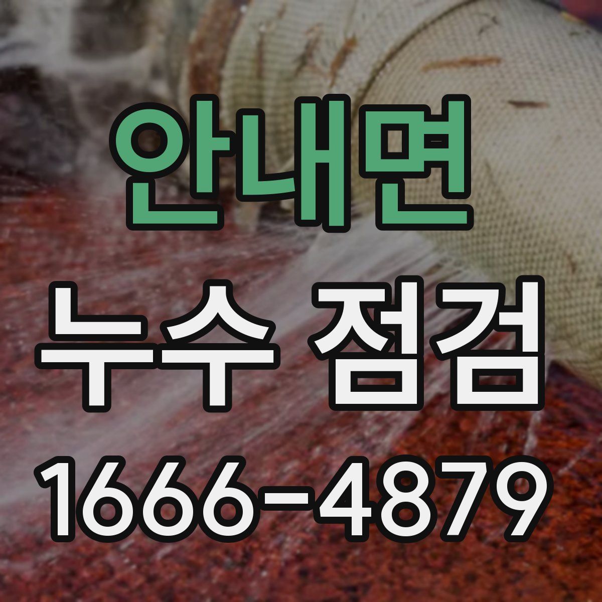안내면 누수 점검