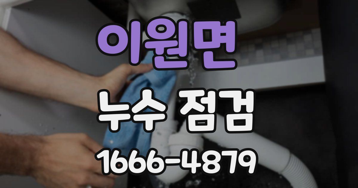 이원면 누수 점검