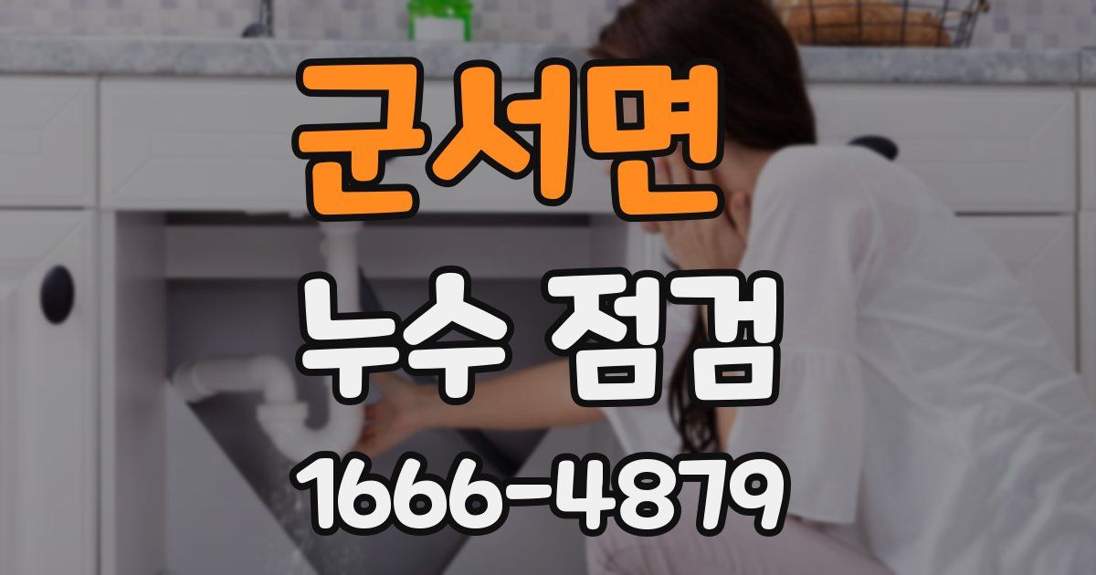 군서면 누수 점검