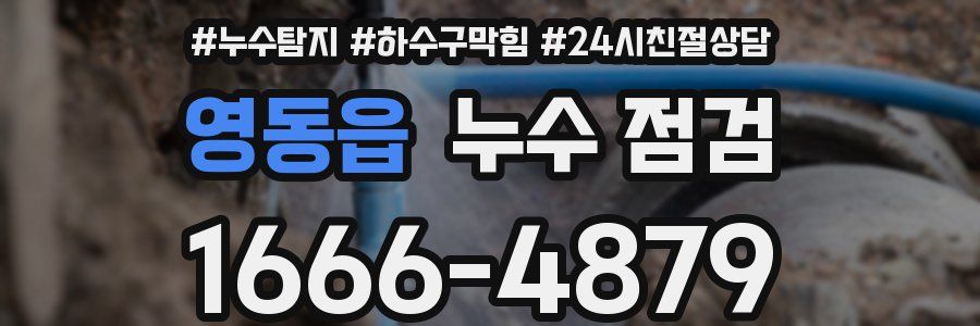 영동읍 누수 점검