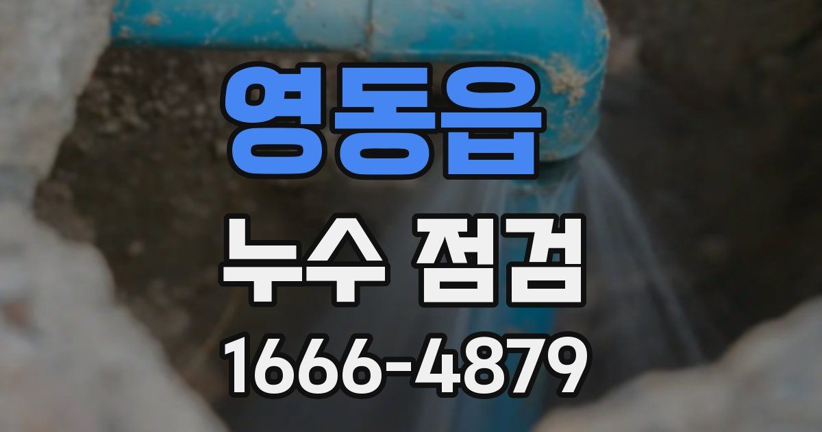 영동읍 누수 점검