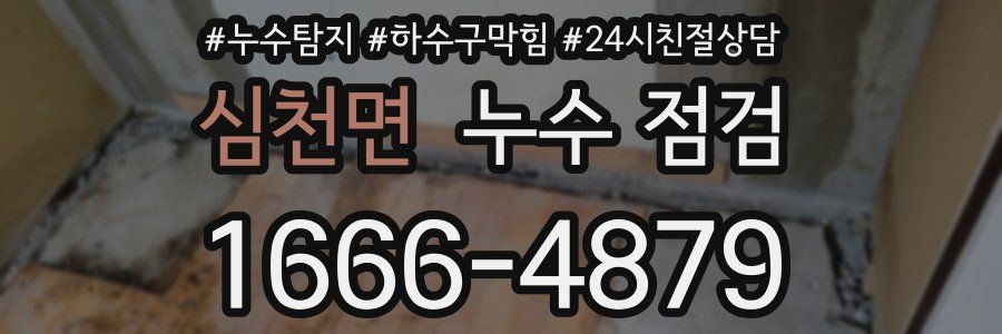 심천면 누수 점검