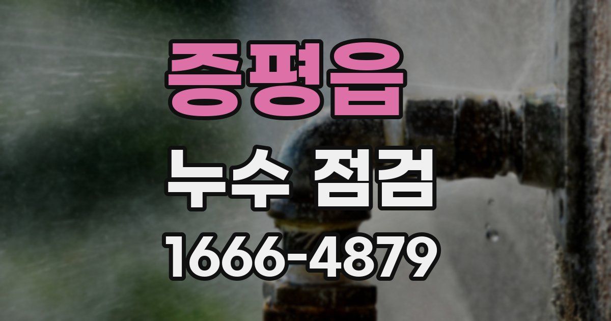 증평읍 누수 점검