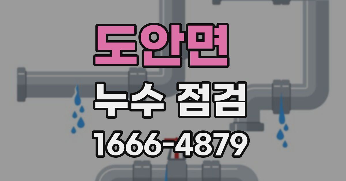 도안면 누수 점검