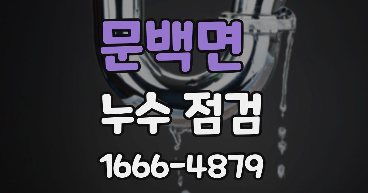 문백면 누수 점검
