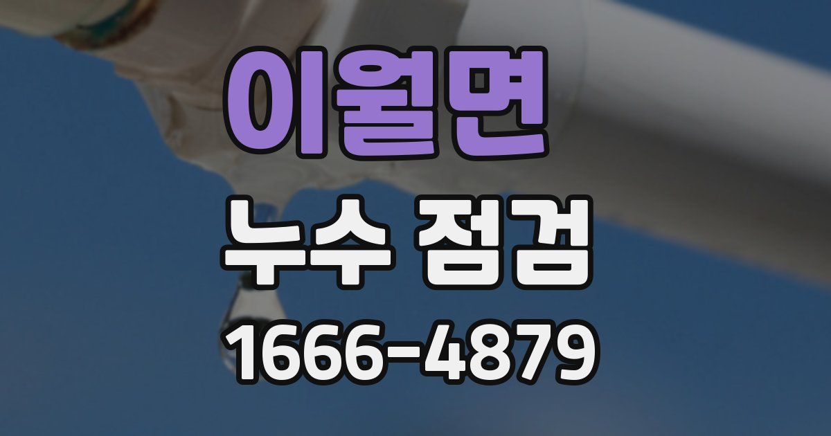 이월면 누수 점검