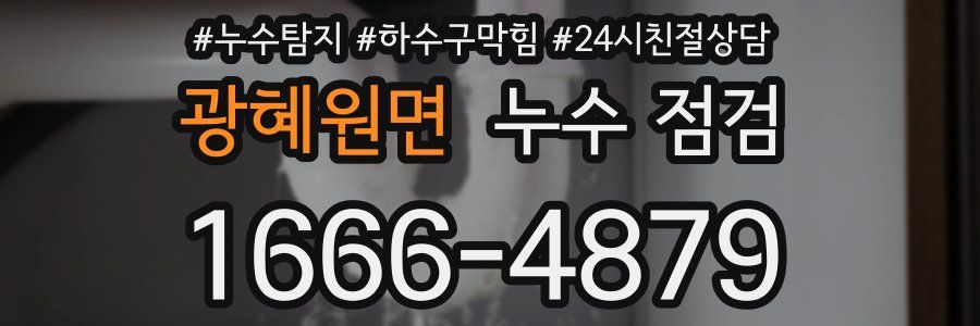 광혜원면 누수 점검
