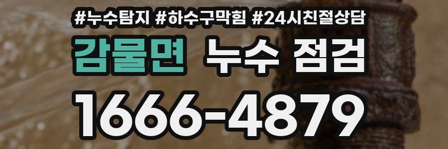 감물면 누수 점검