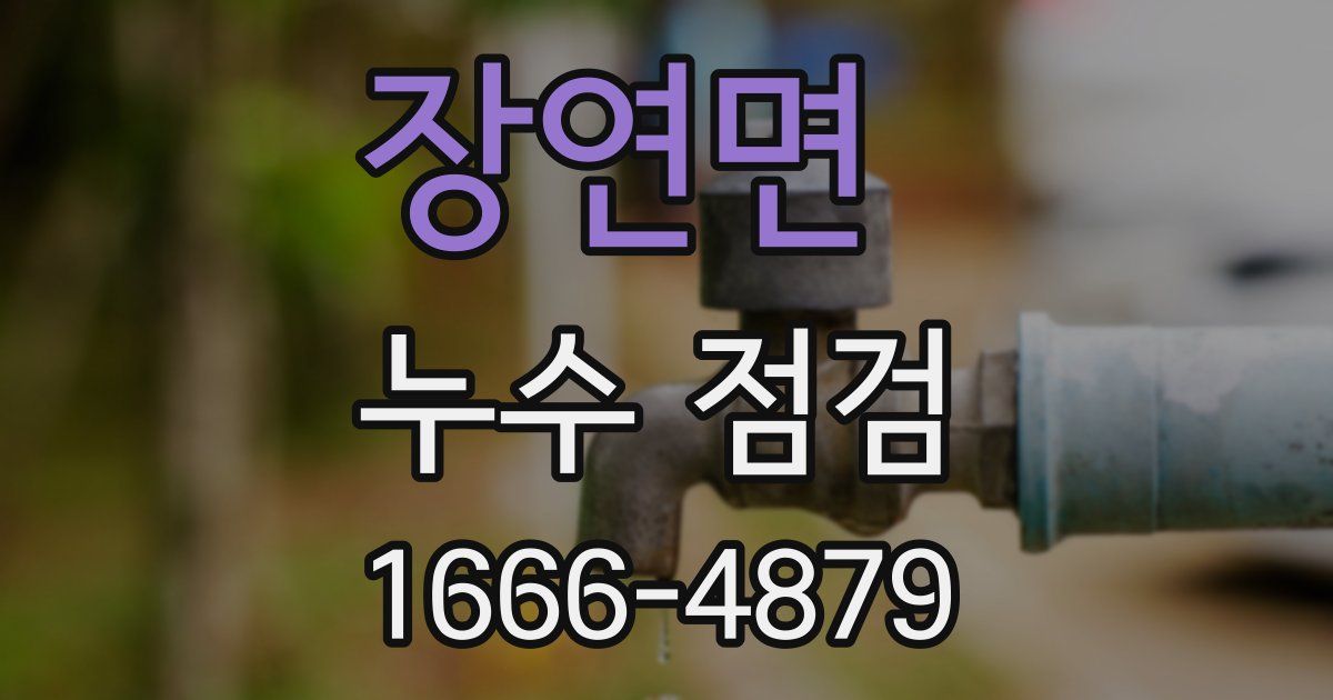 장연면 누수 점검