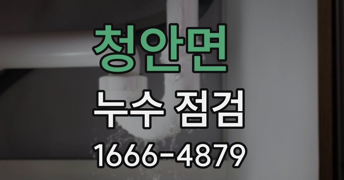 청안면 누수 점검