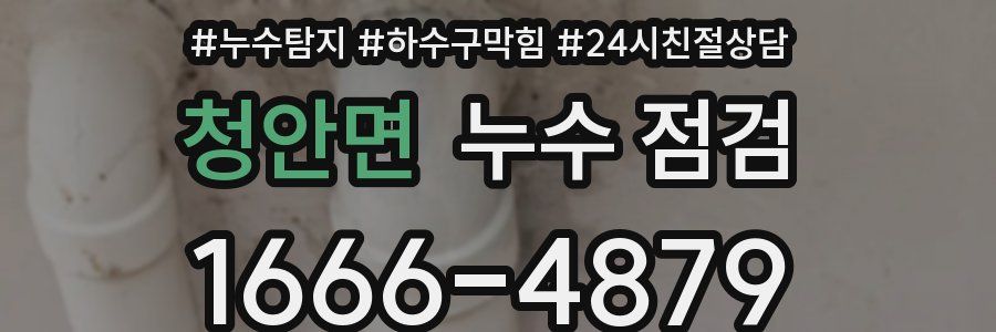 청안면 누수 점검