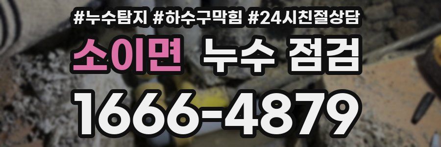 소이면 누수 점검