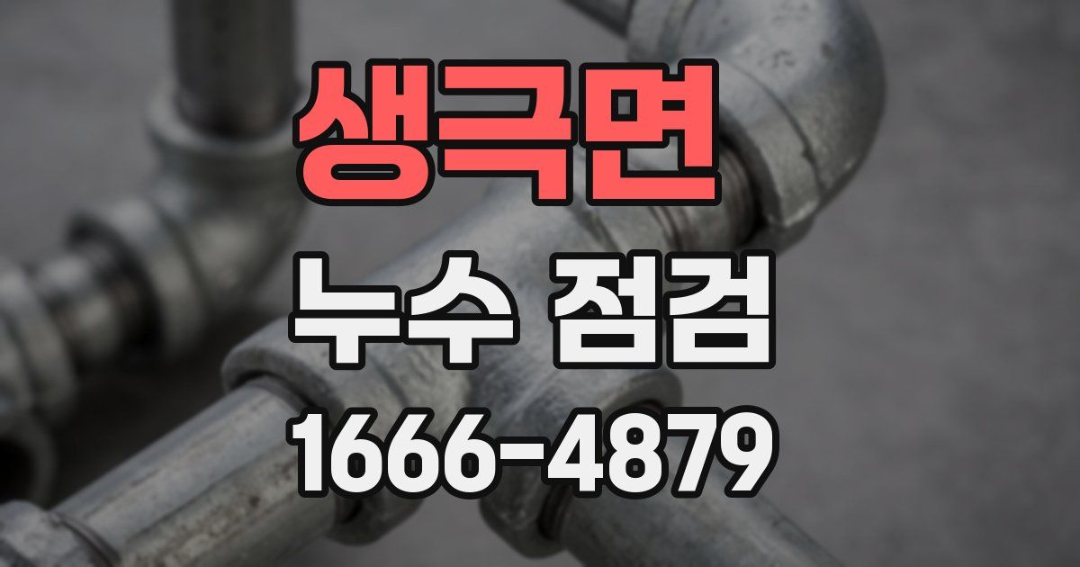 생극면 누수 점검