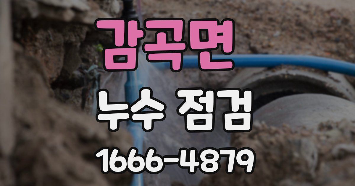 감곡면 누수 점검