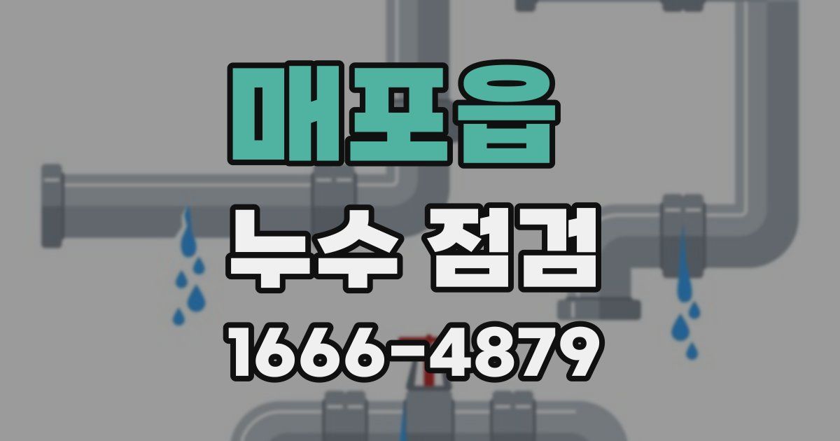 매포읍 누수 점검