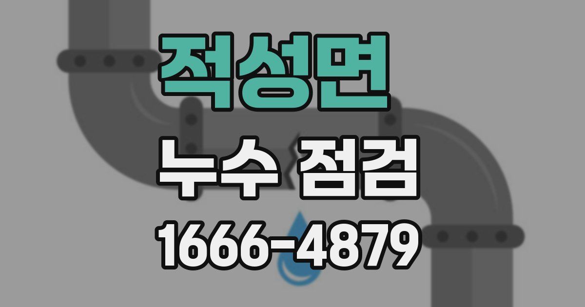 적성면 누수 점검
