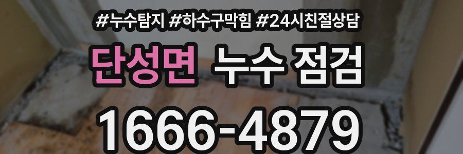 단성면 누수 점검