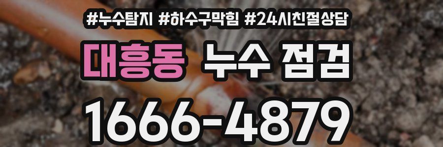 대흥동 누수 점검