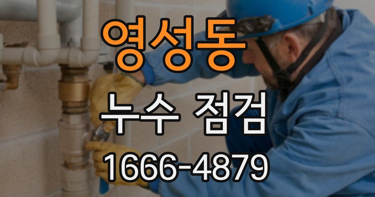 영성동 누수 점검