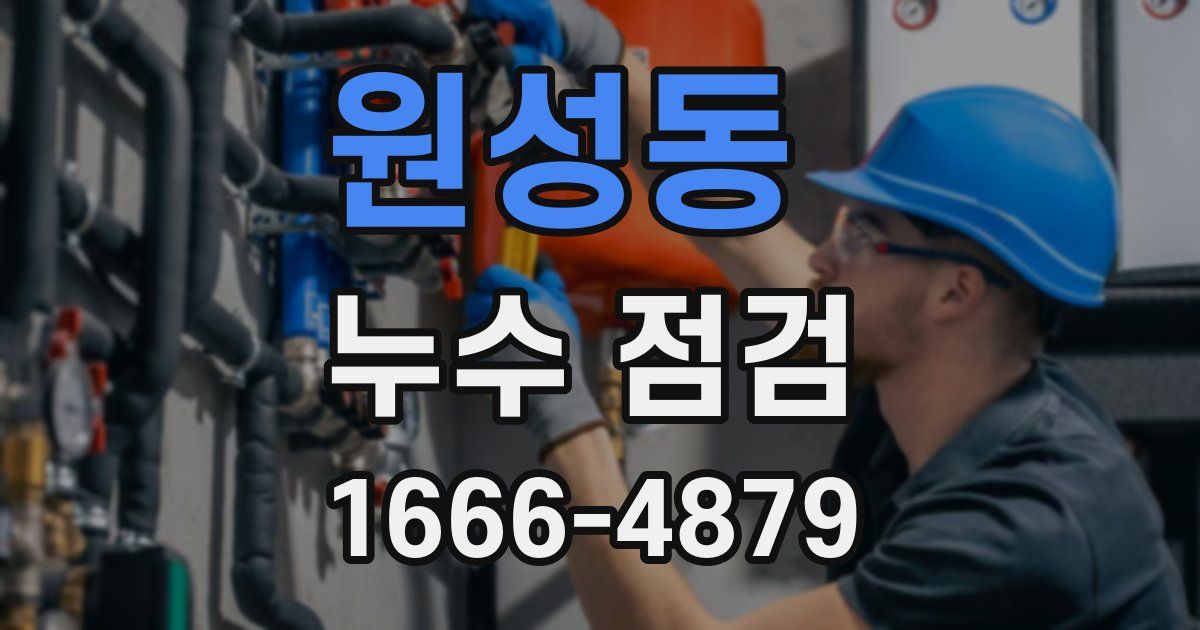 원성동 누수 점검