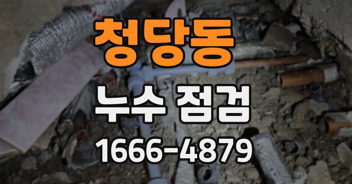 청당동 누수 점검