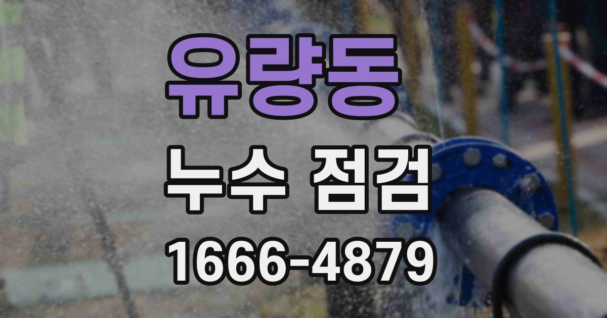 유량동 누수 점검