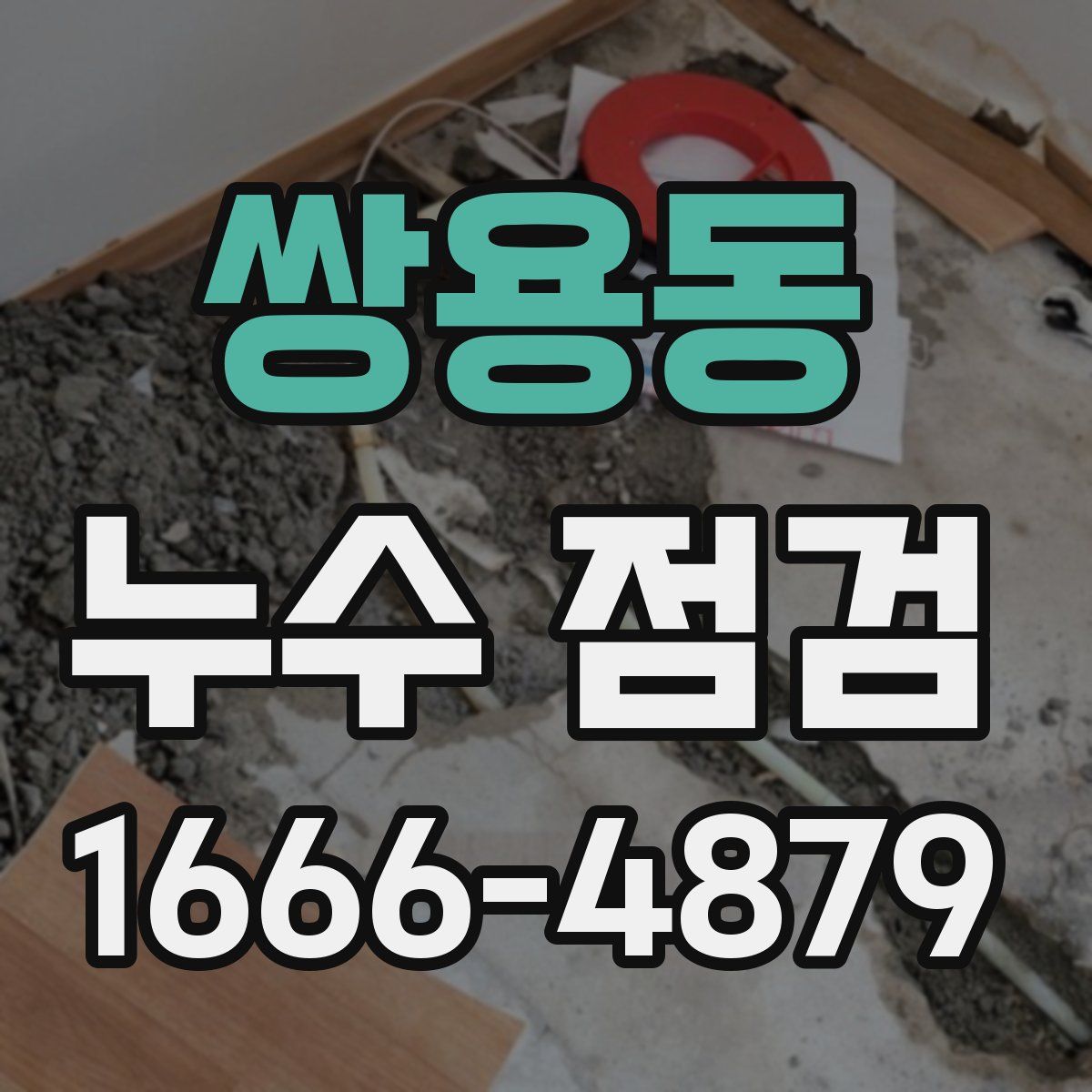 쌍용동 누수 점검