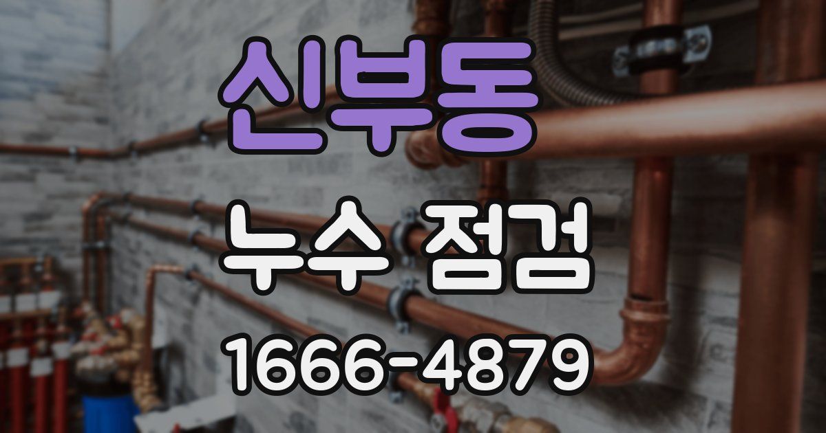 신부동 누수 점검