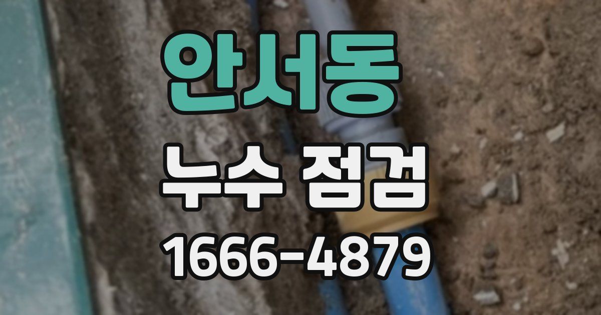 안서동 누수 점검