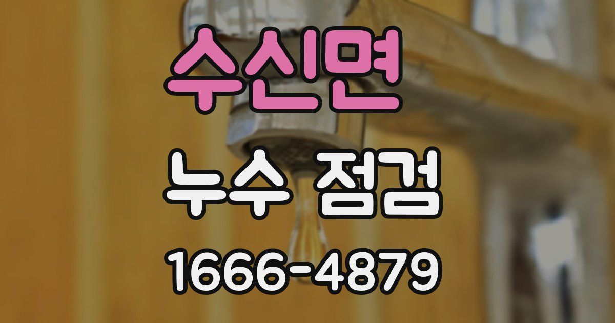 수신면 누수 점검