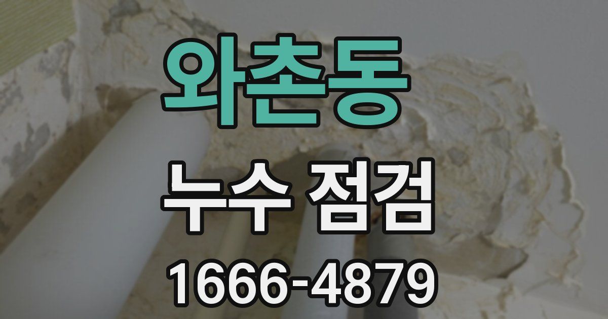 와촌동 누수 점검