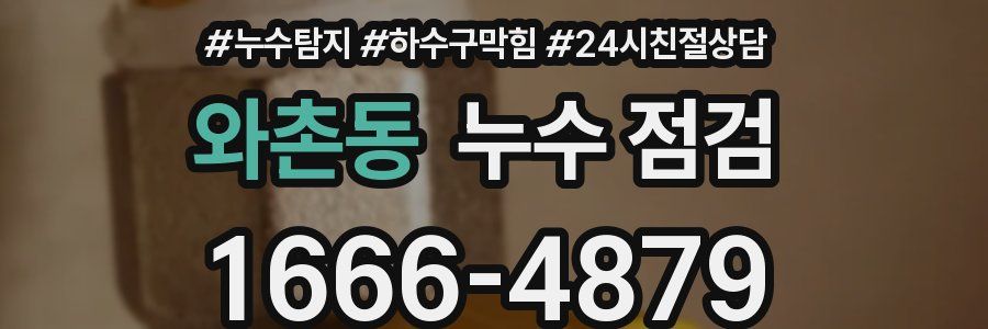 와촌동 누수 점검