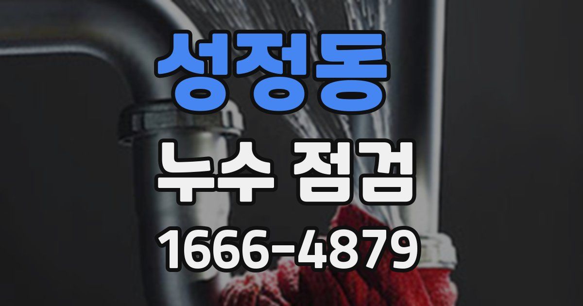 성정동 누수 점검