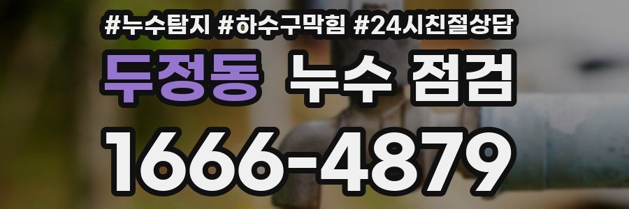 두정동 누수 점검
