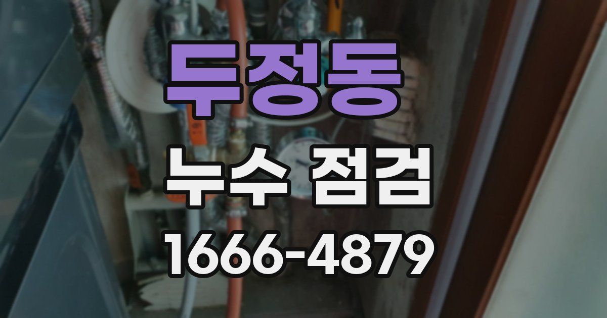 두정동 누수 점검