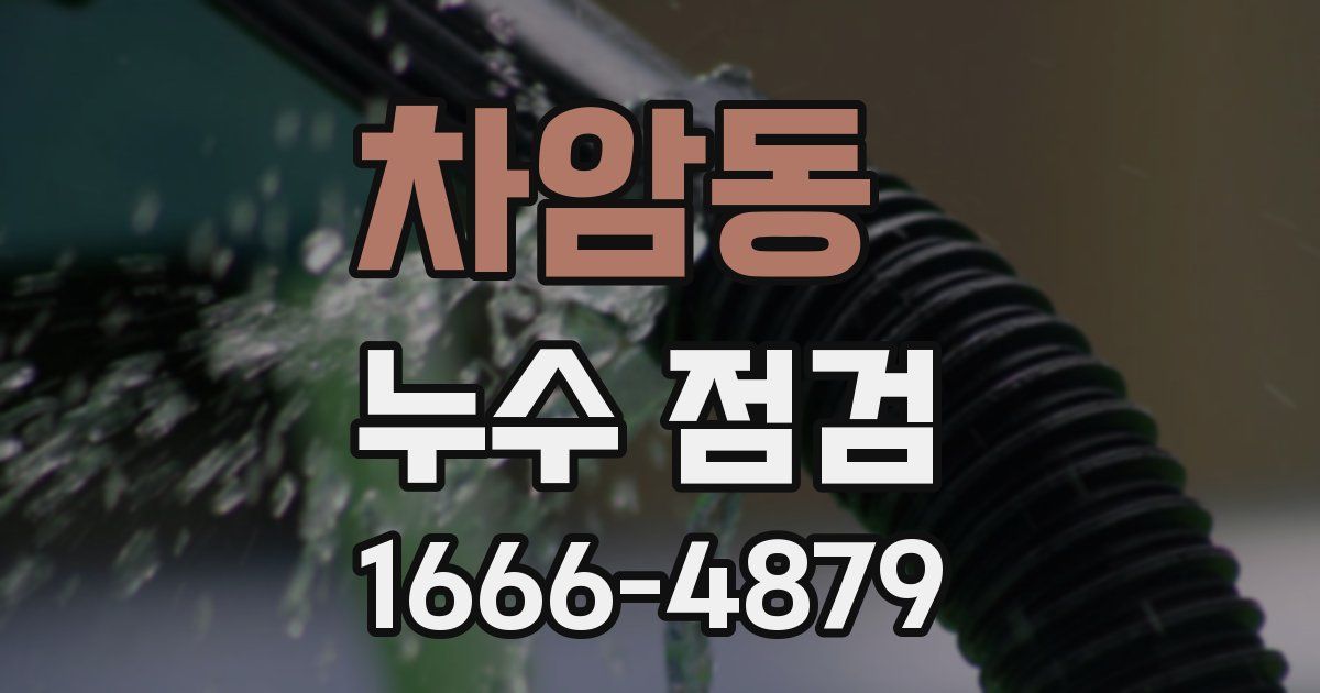차암동 누수 점검