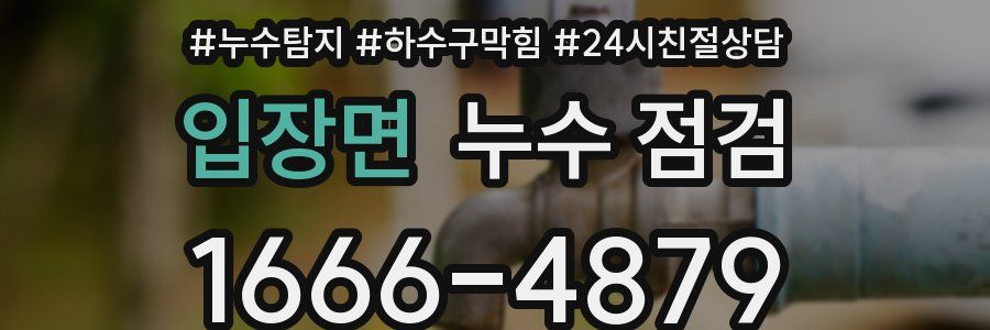 입장면 누수 점검