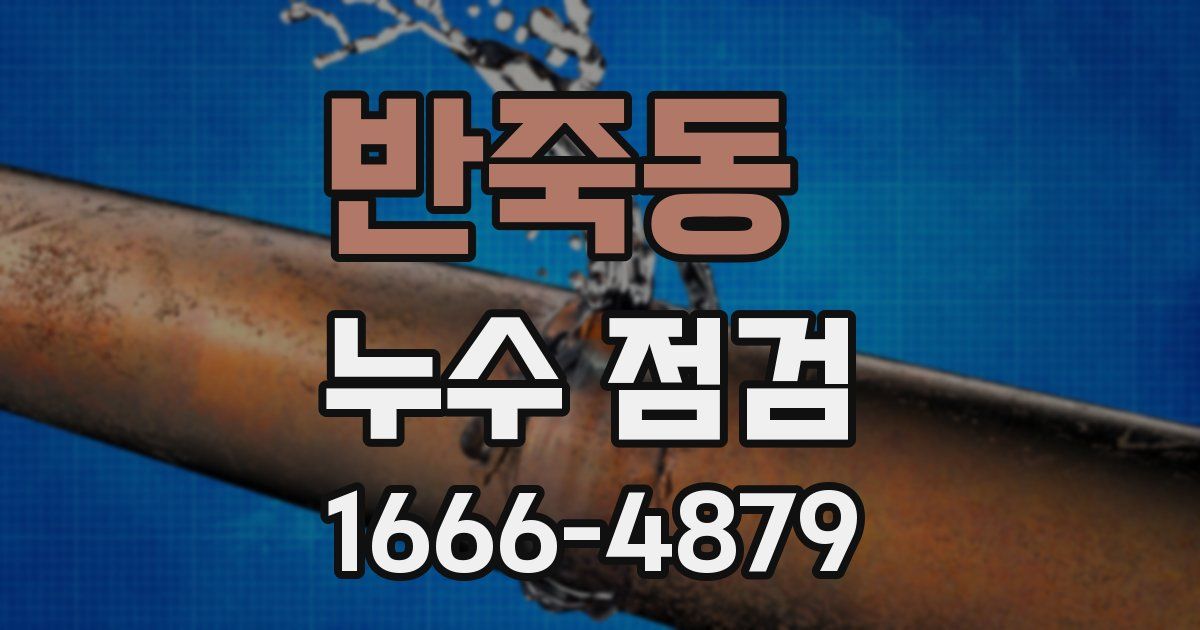반죽동 누수 점검