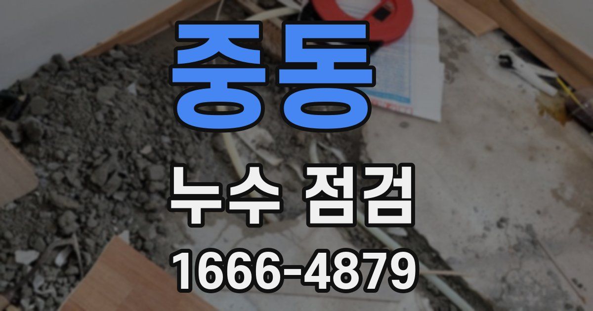 중동 누수 점검