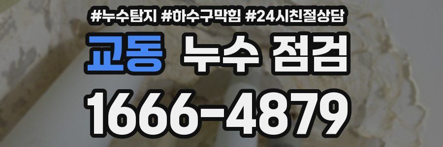 교동 누수 점검