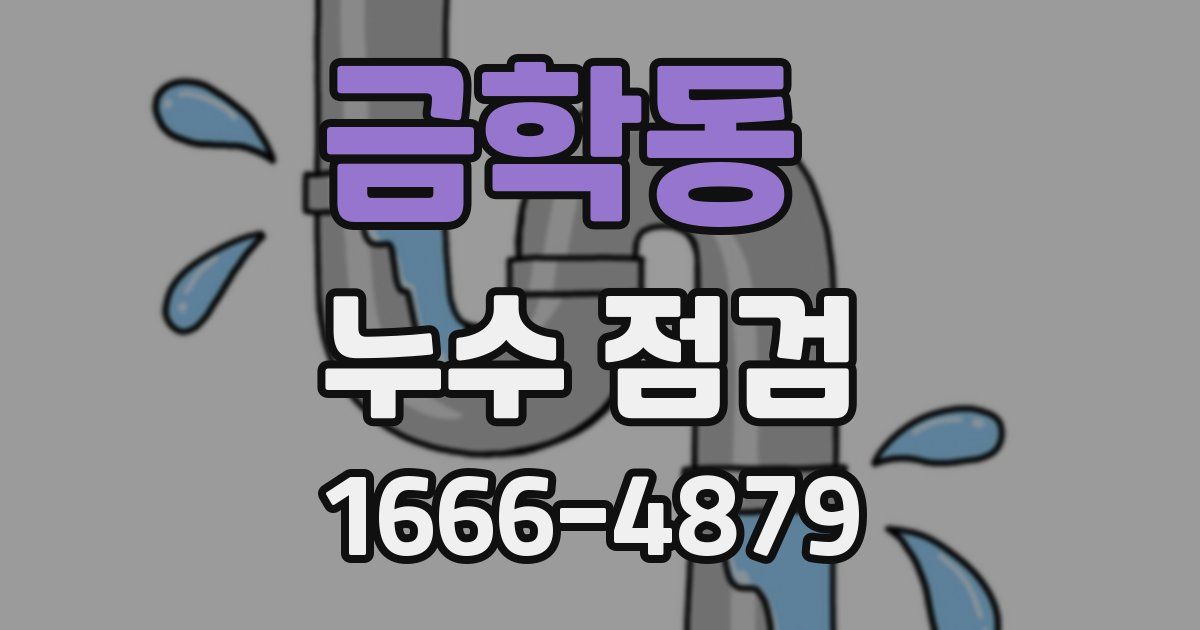 금학동 누수 점검