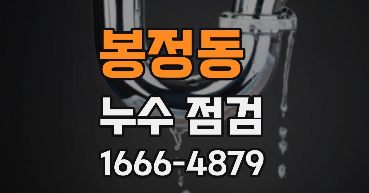 봉정동 누수 점검