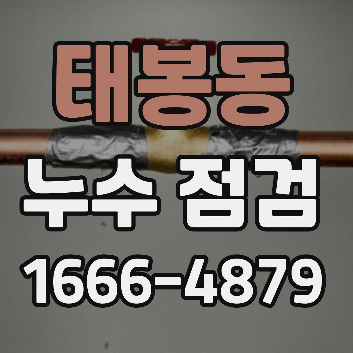 태봉동 누수 점검