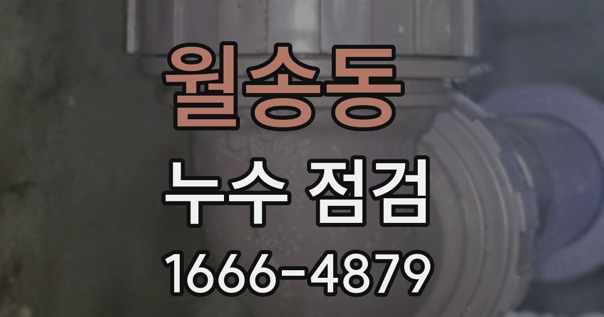 월송동 누수 점검