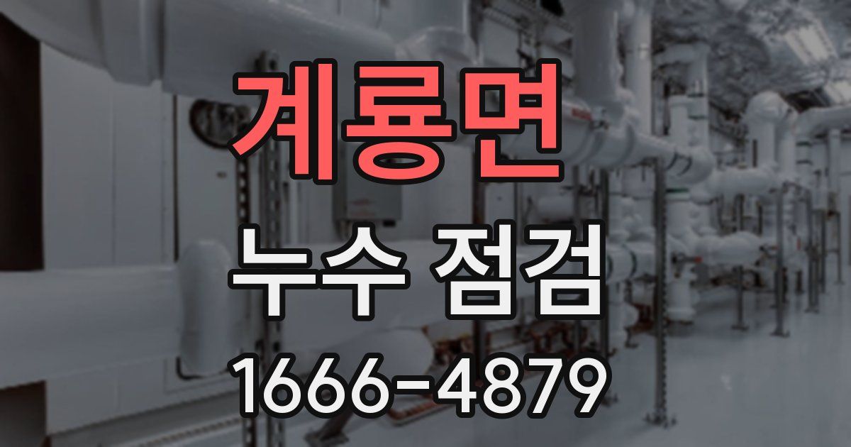 계룡면 누수 점검