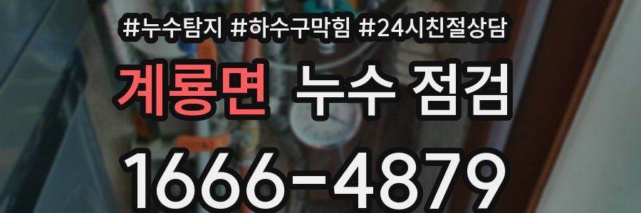 계룡면 누수 점검