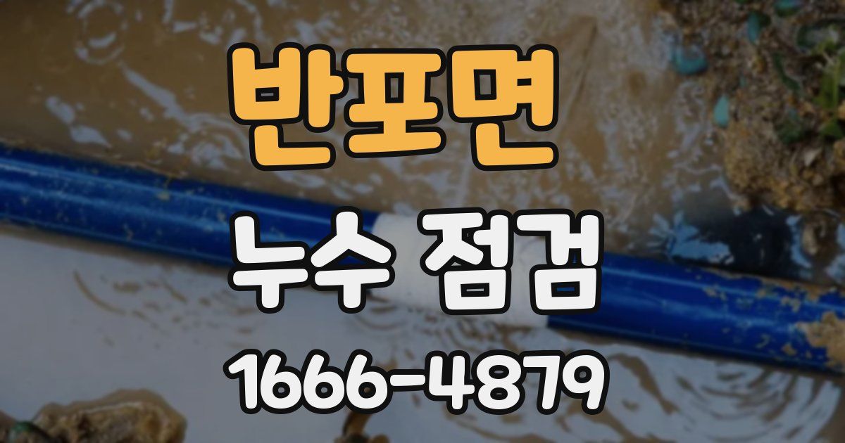 반포면 누수 점검
