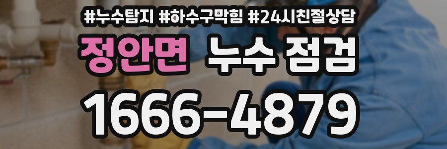 정안면 누수 점검